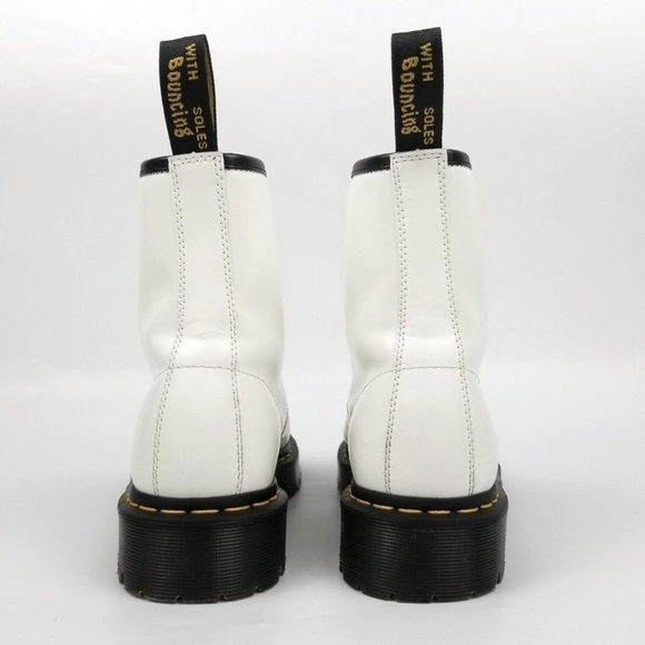 Dr. Martens 1460 Bex Lug Sole Combat Platform Boots 90s Grunge Y2k Neopunk White - Picture 9 of 9